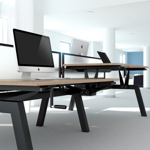 Elite Linnea Elevate Single Desk Decorative Slab End MFC Finish
