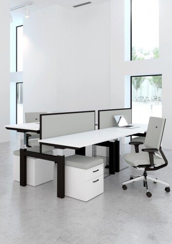 Elite Progress Fixed Height Rectangular Desk Veneer Finish 1400 x 800mm