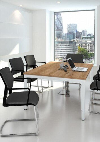 Elite Advance Rectangular Desk - Height Settable MFC Finish 2000 x 800 x 650-850mm