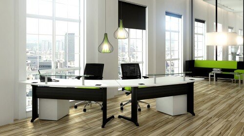 Elite Kassini Rectangular Desk 1400mm - Height Adjustable MFC Finish