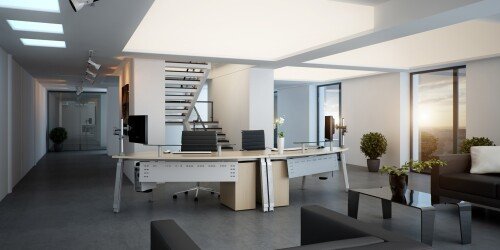 Elite Linnea Rectangular Desk with Shared Inset Leg 1600 x 800mm