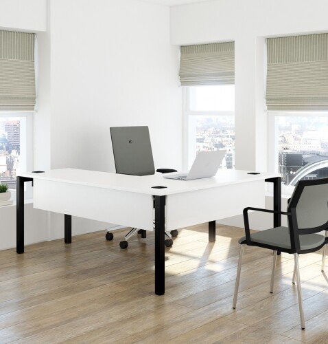 Elite Matrix Rectangular Desk with Shared Leg 1400 x 800mm