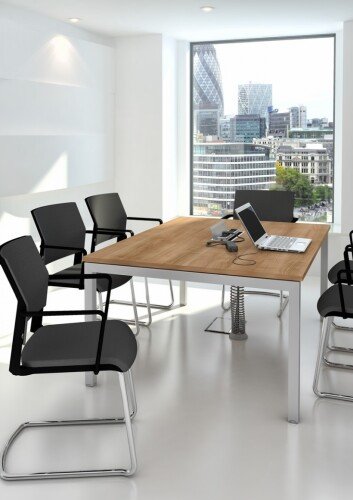Elite Matrix Rectangular Desk with Shared Leg 2000 x 800mm