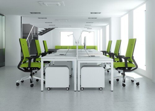 Elite Advance Rectangular Desk - Height Settable MFC Finish 1000 x 600 x 650-850mm