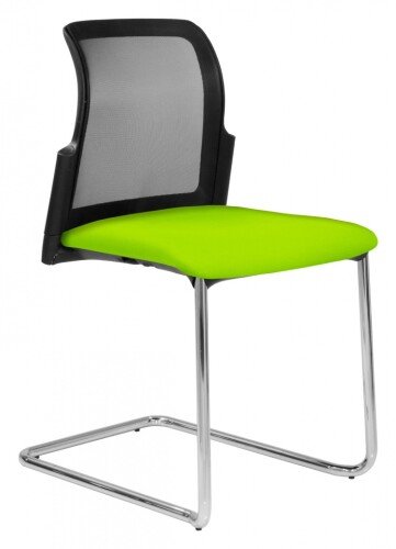 Elite Leola Mesh Back Cantilever Chair With Upholstered Seat & Without Arms