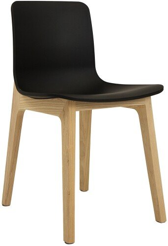 Elite Bill Breakout Chair with Polypropylene Shell & Wooden Legs