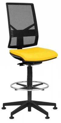 Elite Mix Mesh Draughtsman Chair With Polished Base