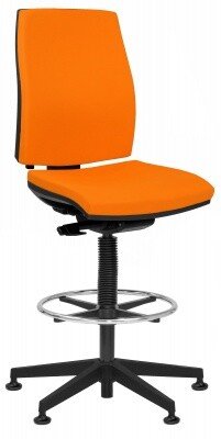 Elite Match Upholstered Draughtsman Chair - 4D Arms (Height, Width, Pad Depth & 30 Degree Rotation)