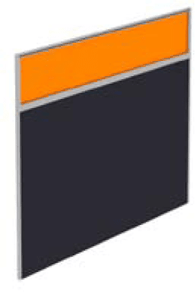 Elite Floor Standing Screen - Fabric & Acrylic 1573 x 27 x 1300mm
