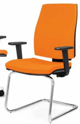 Elite Match Upholstered Cantilever Meeting Chair With 2D (Height & Width) Arms