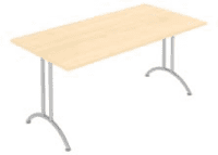 Elite Folding Rectangular Table (Radius Leg Frame) MFC Finish - 1400 x 800 x 750mm