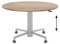 Elite Mobile Sit & Stand Meeting Table MFC Finish