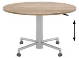 Elite Mobile Sit & Stand Meeting Table - 1200 x 725-1050mm