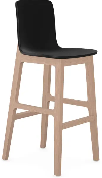 Elite Bill Polypropylene Shell Bar Stool - Black