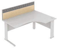 Elite System Desk Mounted MFC Screen With Management Rail - Width 1773mm
