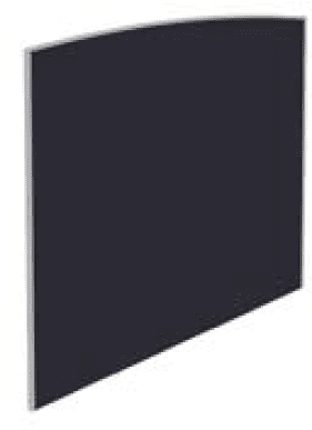 Elite Curved Floor Standing Screen - Fabric 1573 x 27 x 1500-1300mm