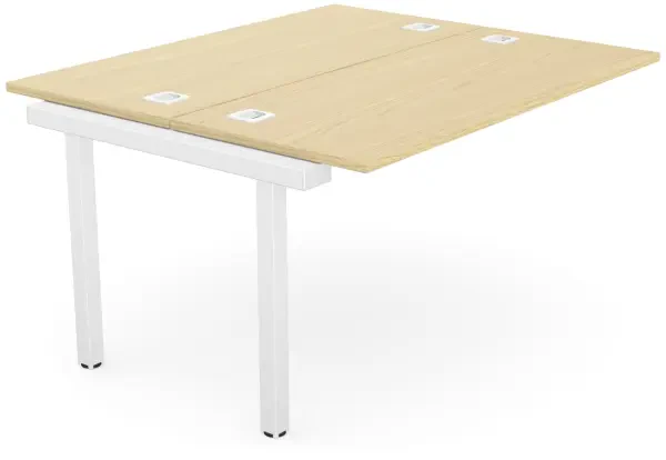 Elite Matrix + Double Bench - Shared Inset Leg - (W) 1400mm x (D) 1200mm x (H) 740mm - Ash