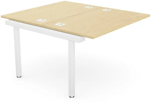 Elite Matrix+ Double Bench - Shared Inset Leg - (W) 1200mm x (D) 1400mm x (H) 740mm - Ash