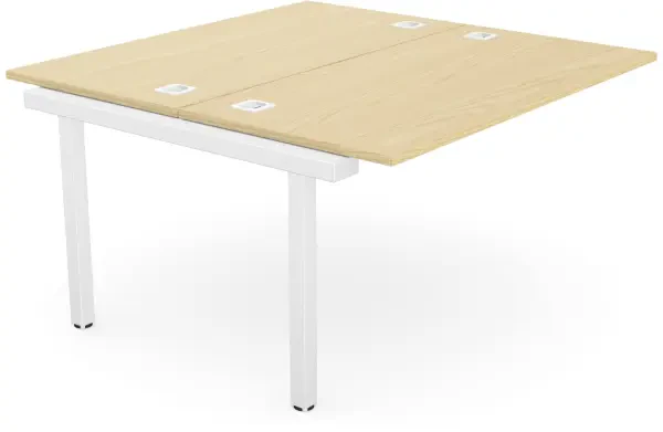 Elite Matrix+ Double Bench - Shared Inset Leg - (W) 1400mm x (D) 1400mm x (H) 740mm - Ash