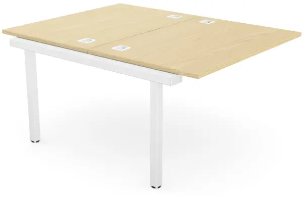 Elite Matrix+ Double Bench - Shared Inset Leg - (W) 1200mm x (D) 1600mm x (H) 740mm - Ash