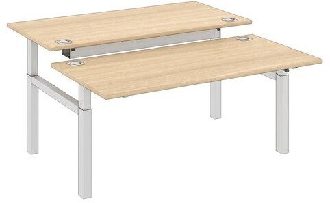 Elite Progress Lite Height Adjustable Double Bench Desk MFC 1800 x 1600mm