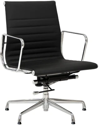 Elite Enna Executive Medium Back Bonded Leather Chair with Glides