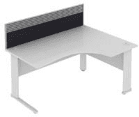 Elite System Desk Mounted Fabric Screen With Management Rail 1773mm Width