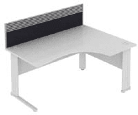 Elite System Desk Mounted Fabric Screen With Management Rail 773mm Width