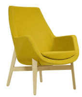Elite Elipsa Medium Back Lounge Chair with Wooden Frame
