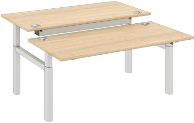 Elite Progress Lite Height Adjustable Double Bench Desk MFC 1400 x 1600mm