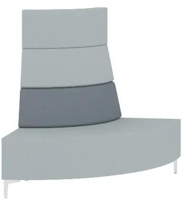 Elite Evo Plus Full High Back 90 Degree Convex Curved Seat