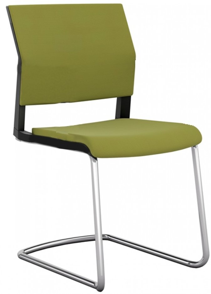 Elite isit Upholstered Cantilever Meeting Chair with Chrome Frame