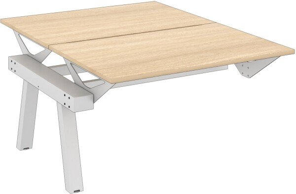 Elite Linnea Elevate Fixed Height Double Bench with Shared Inset Leg 1800 x 1600mm
