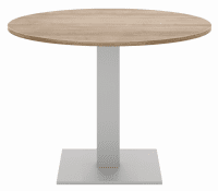 Elite Circular Meeting Table MFC Finish Square Base - 1000mm