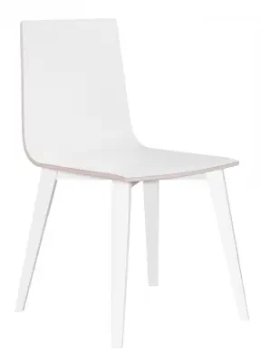 Elite Multiply Wooden Frame Breakout Chair with White Shell - Beech Leg