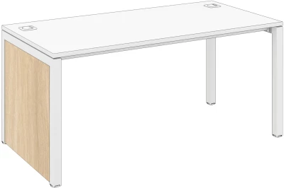 Elite Matrix Single Desk Decorative MFC Slab End & Leg Frame