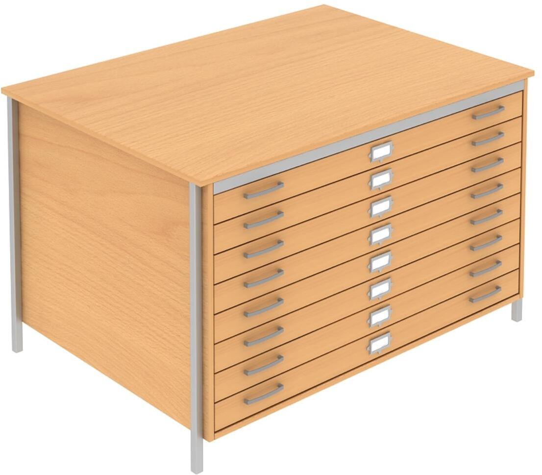 Elite Norton A0 Plan 3 Drawer Chest for Offices and Classrooms Elite