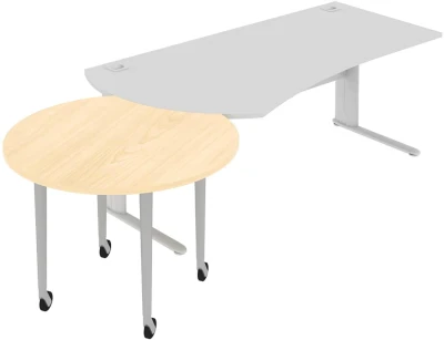 Elite Mobile Eclipse Extension Meeting Table - 900 x 725mm