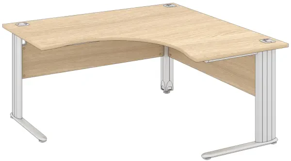 Elite Optima Plus Crescent Height Adjustable Workstation MFC - W1800 x D1200 x H650-850mm