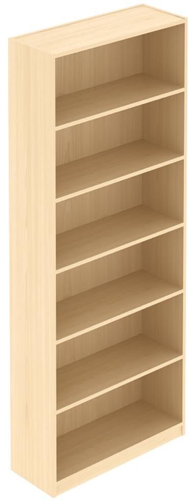 Elite Bookcase 800x300x1800mm with Adjustable Shelves, MFC Finish
