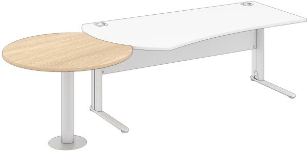 Elite Static Eclipse Extension Meeting Table - 900 x 740mm