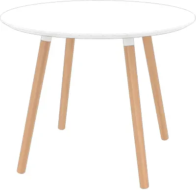 Elite Tondo Circular Top Round Wooden Leg Meeting Table