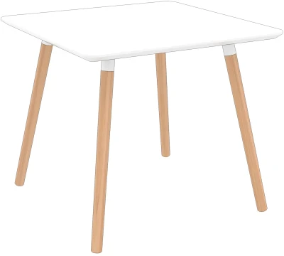 Elite Tondo Square Top Round Wooden Leg Meeting Table - 900 x 900 x 720mm