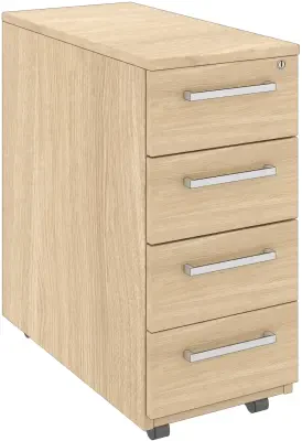 Elite 4 Drawer Narrow Pedestal - Standard Drawer 298 x 600mm