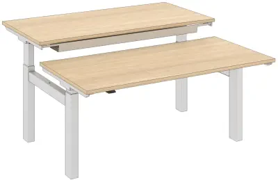 Elite Progress Gas Strut Double Bench Desk - 1400mm Width