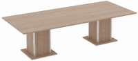 Elite Qube Rectangular Meeting Table with Double Square Base MFC Finish 2400 x 1000 x 740mm