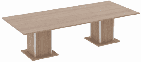 Elite Qube Rectangular Meeting Table with Double Square Base 2800 x 1600 x 740mm