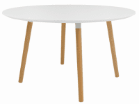 Elite Tondo Circular Top Round Wooden Leg Meeting Table