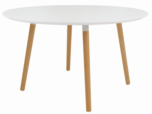 Elite Tondo Circular Top Round Wooden Leg Meeting Table - 1200 x 1200 x 720mm
