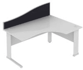 Elite Desk Mounted Wave System Fabric Screen - Width 1173mm